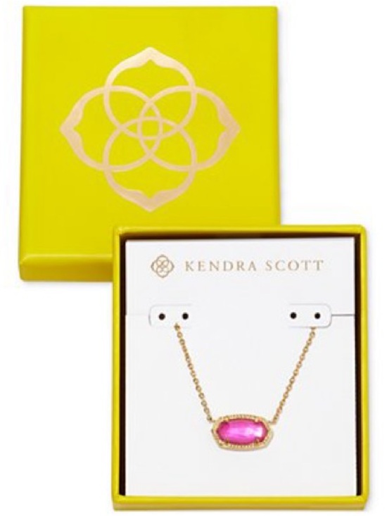 Kendra Scott Jewelry - Kendra Scott Gold Necklace with Hot Pink Stone